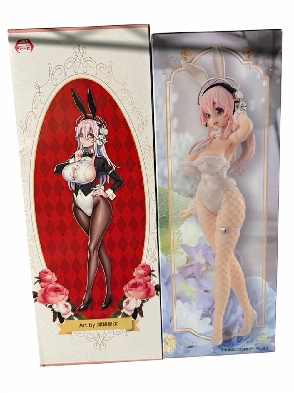 2 Super Sonico BiCute Bunnies Figures Pearl White ver & Newly Drawn Costume ver
